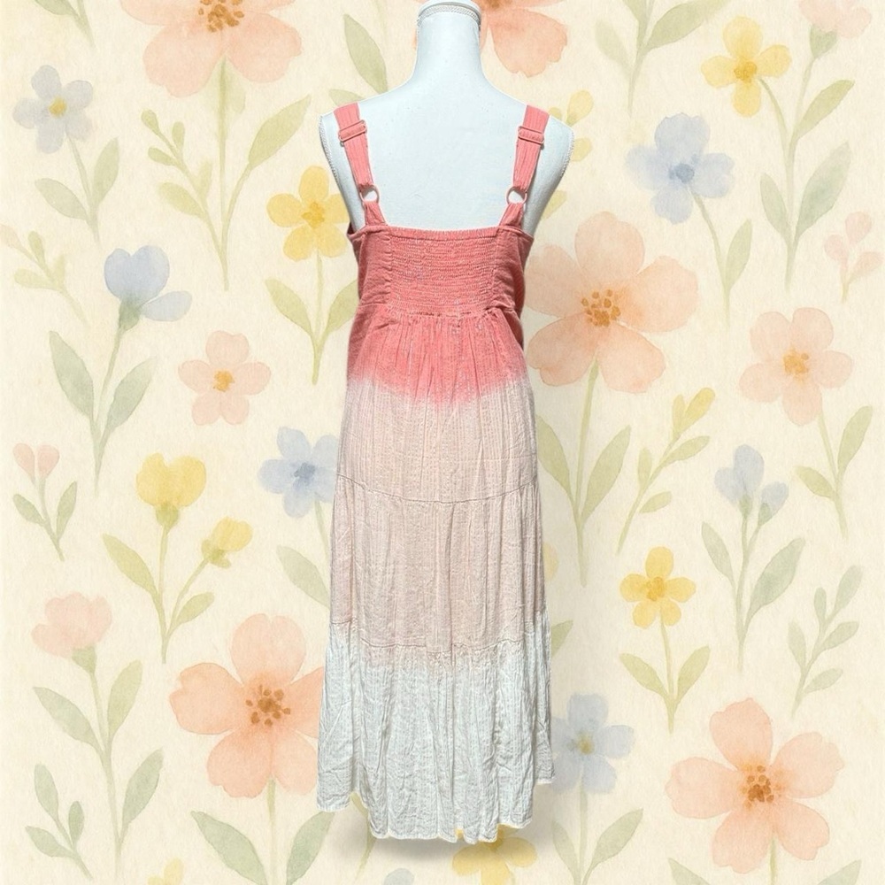 Elegant Pink and White Ombre Maxi Dress - Picture 4 of 8